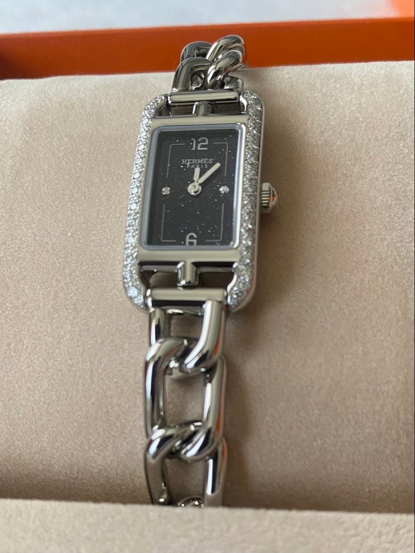 【専用】エルメス腕時計ナンタケットPM 29 mm ダイヤモンド　ステンレス新品