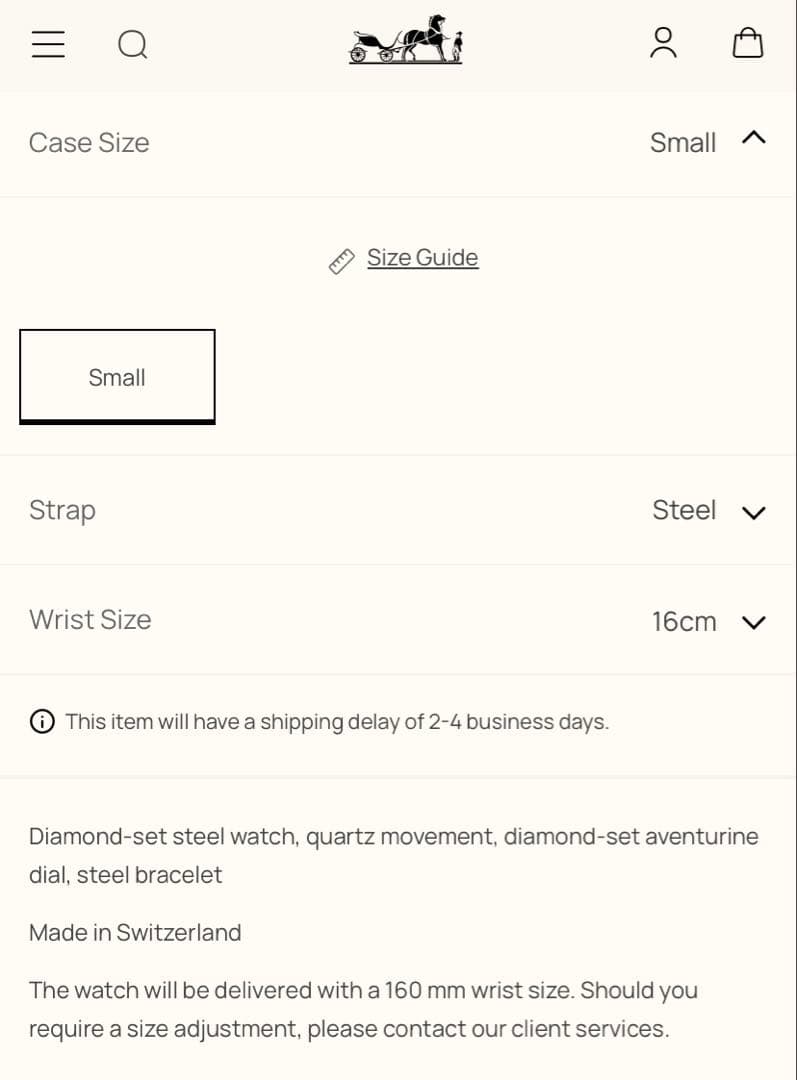 【専用】エルメス腕時計ナンタケットPM 29 mm ダイヤモンド　ステンレス新品