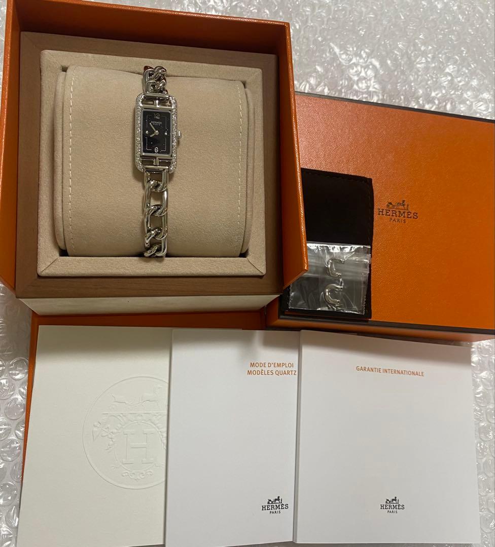【専用】エルメス腕時計ナンタケットPM 29 mm ダイヤモンド　ステンレス新品