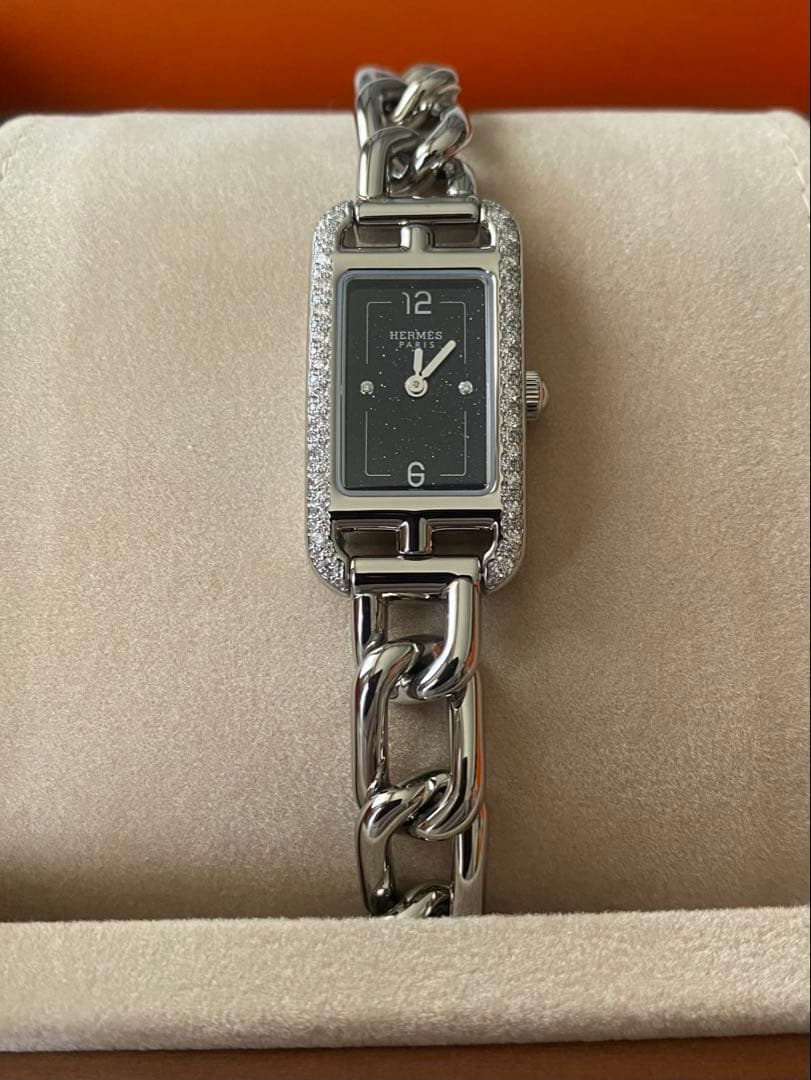 【専用】エルメス腕時計ナンタケットPM 29 mm ダイヤモンド　ステンレス新品