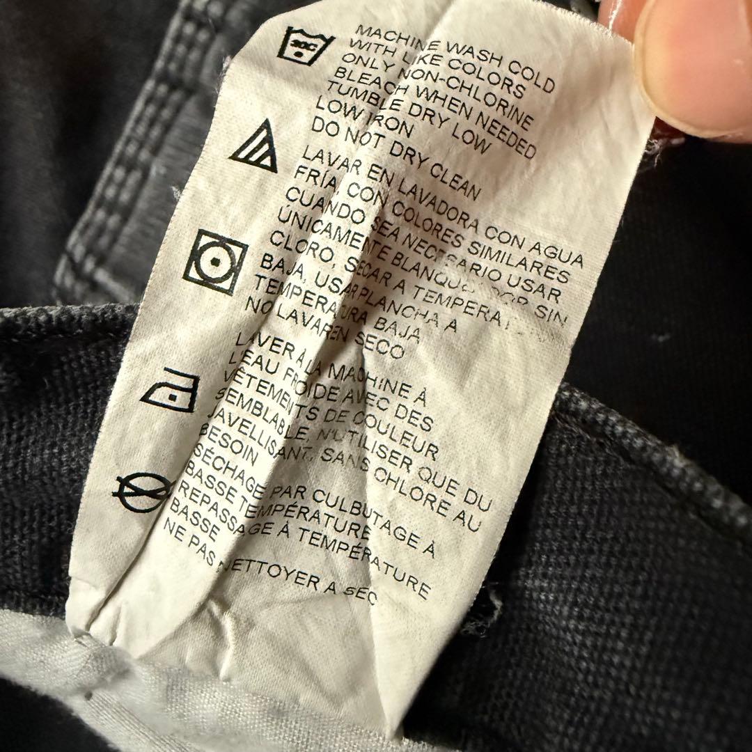 ディッキーズ ペンキ ペインターパンツ フェードブラック ダック地 グランジ