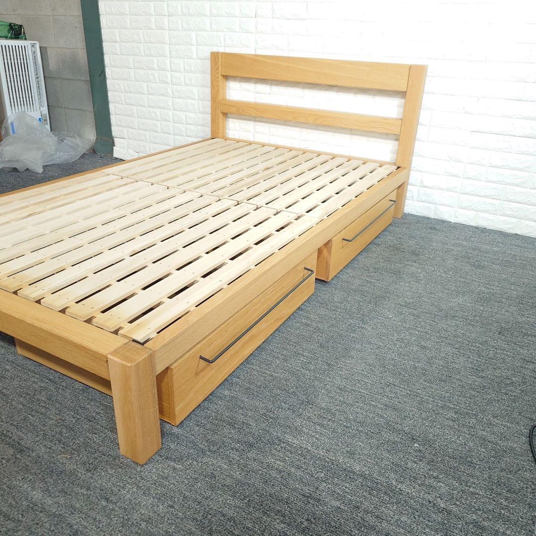 無印良品 ベッドフレーム セミダブルサイズ 引き出し付き すのこタイプ F005