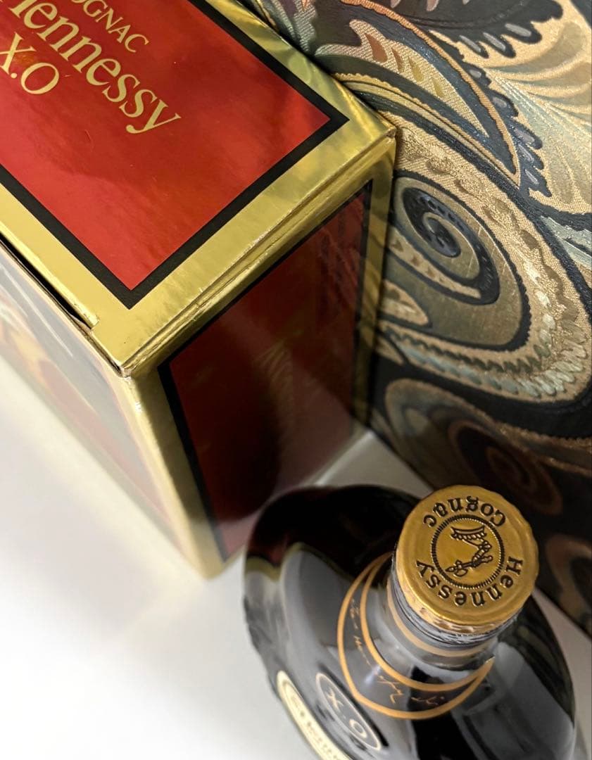 【未開栓】Hennessy X.O. ヘネシーXOグリーンボトル 金キャップ古酒