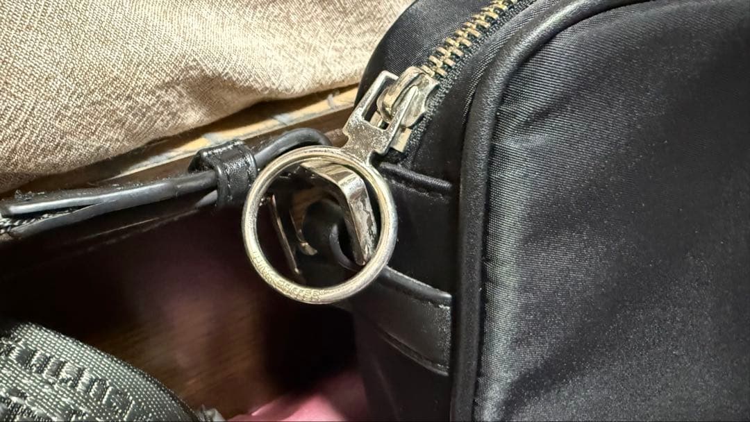 off-white ロゴテープナイロンショルダーバッグ ポーチ