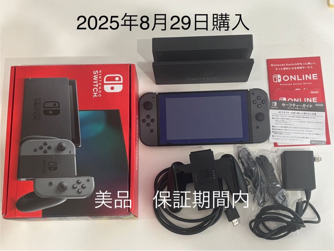 Nintendo Switch 本体 グレー 2025年8月29日購入 美品