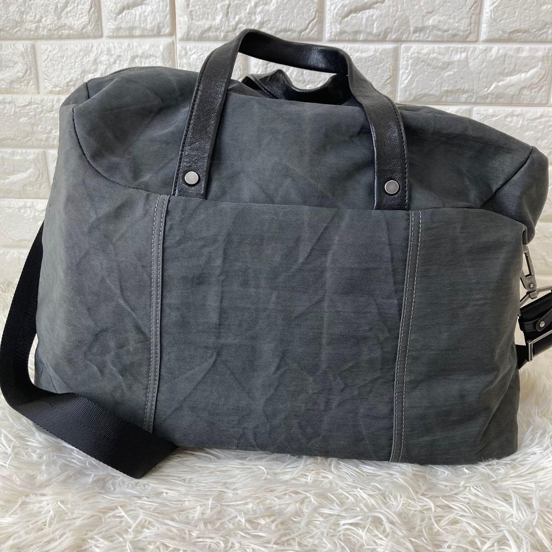 DIESEL✨2way キャンバス&レザー　ボストンバッグ　旅行カバン　大容量
