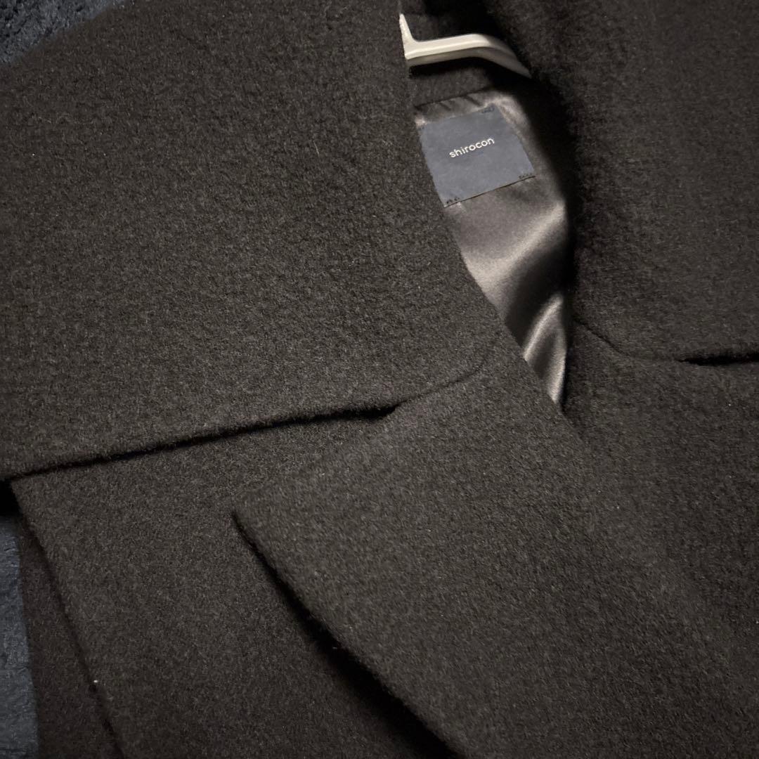 yori shirocon ポコポコビッグカラージレ　36 ブラック