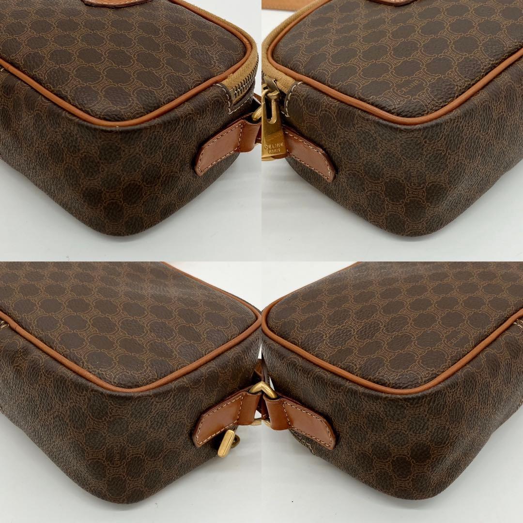 【CELINE】2wayショルダーバッグ　ミニバッグ　マカダム柄　ダークブラウン