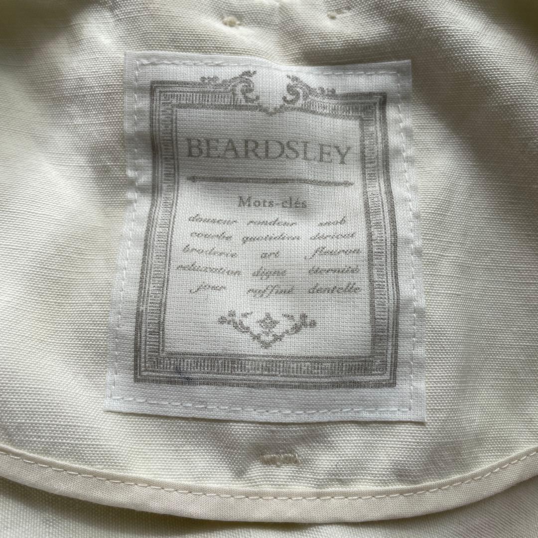 BEARDSLEY ビアズリー　リネンポリバルーン袖コート　羽織　ノーカラー