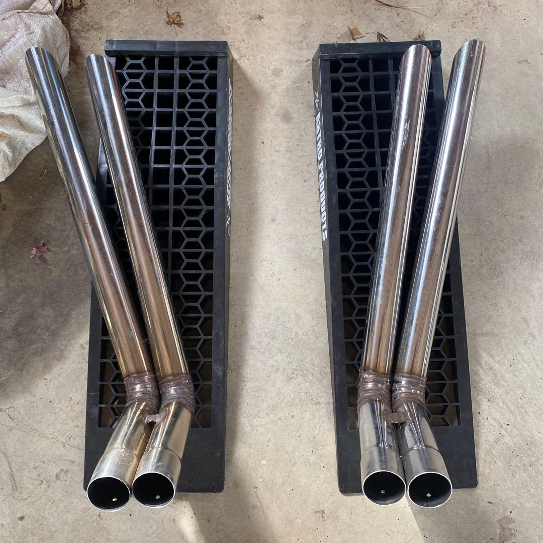 シュンまる 48φ竹槍２本出しマフラー左右セット