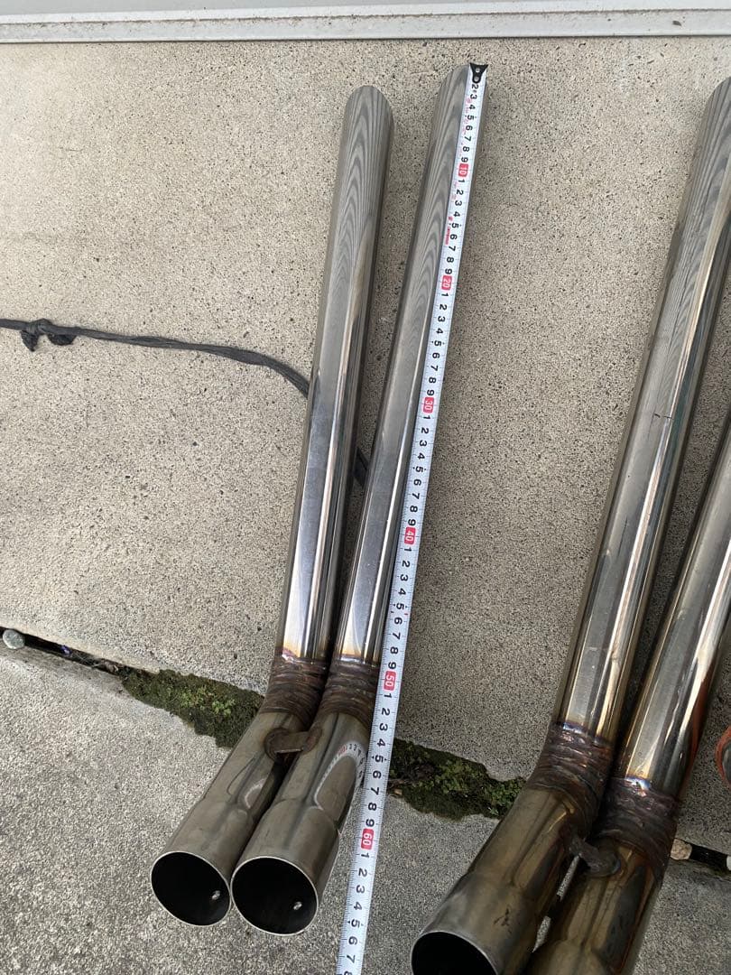 シュンまる 48φ竹槍２本出しマフラー左右セット
