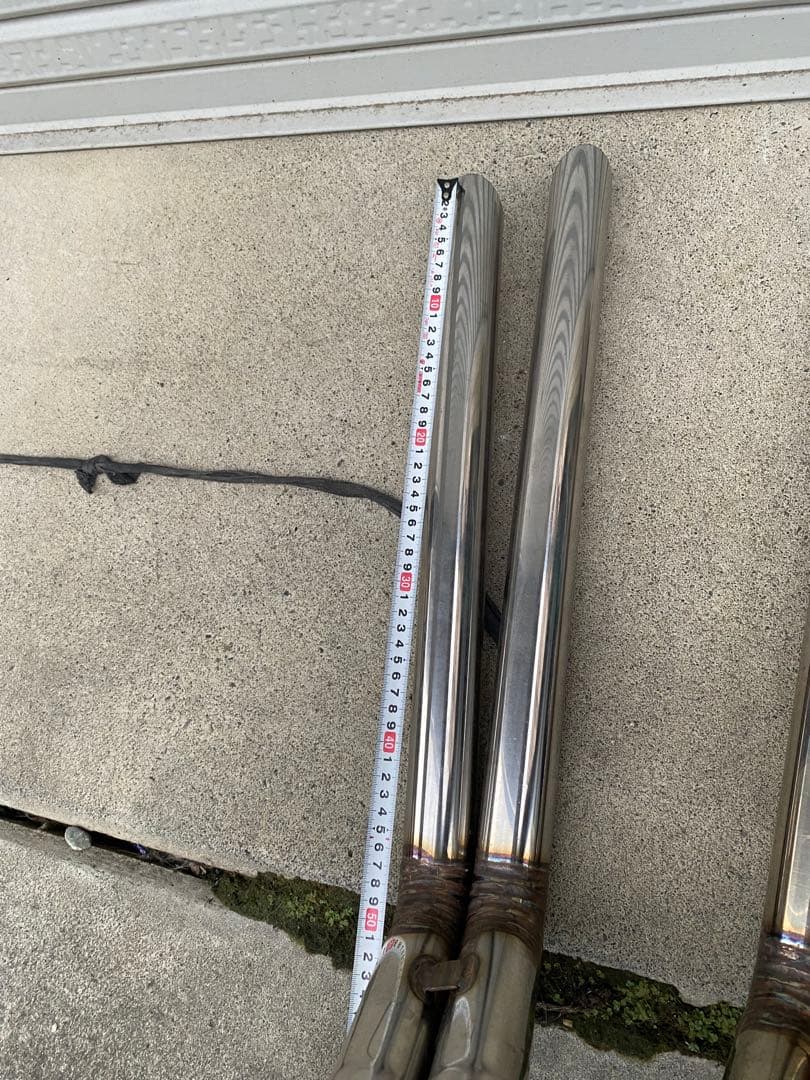 シュンまる 48φ竹槍２本出しマフラー左右セット