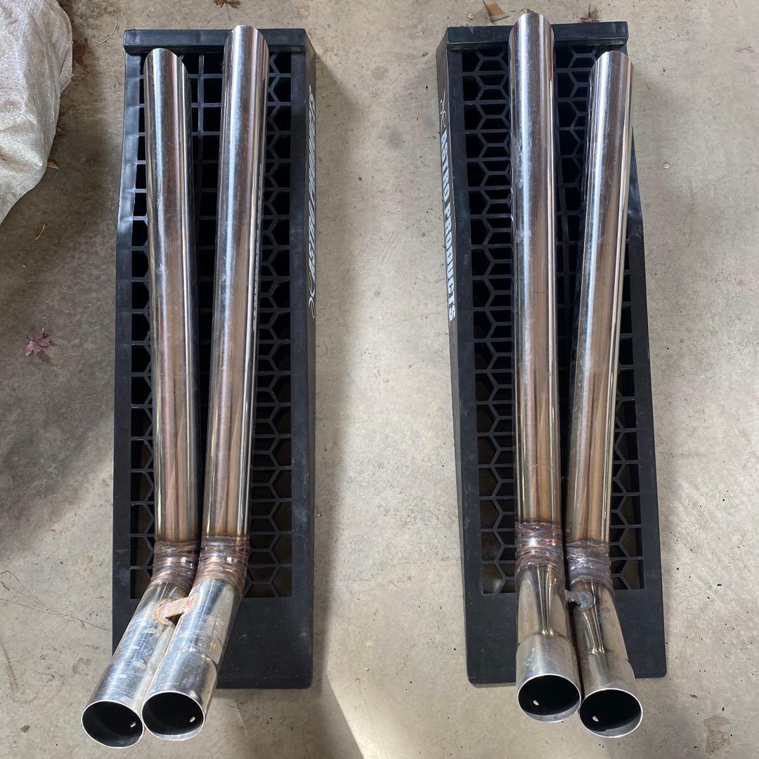 シュンまる 48φ竹槍２本出しマフラー左右セット