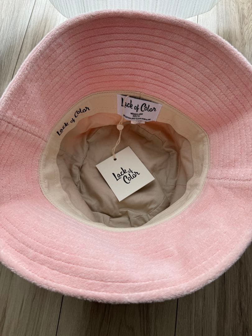 Lack of Color ピンク パイル バケットハットM/L