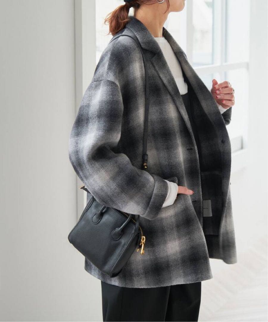 【Spick and Span】未使用タグ付ウールミックスリバージャケット 38