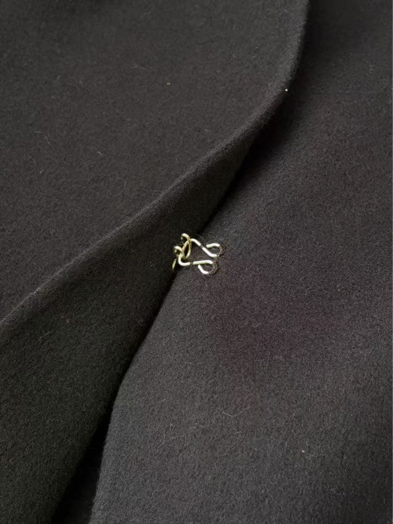 UNITED ARROWS バイカラー リバー ミドル コート ブラック