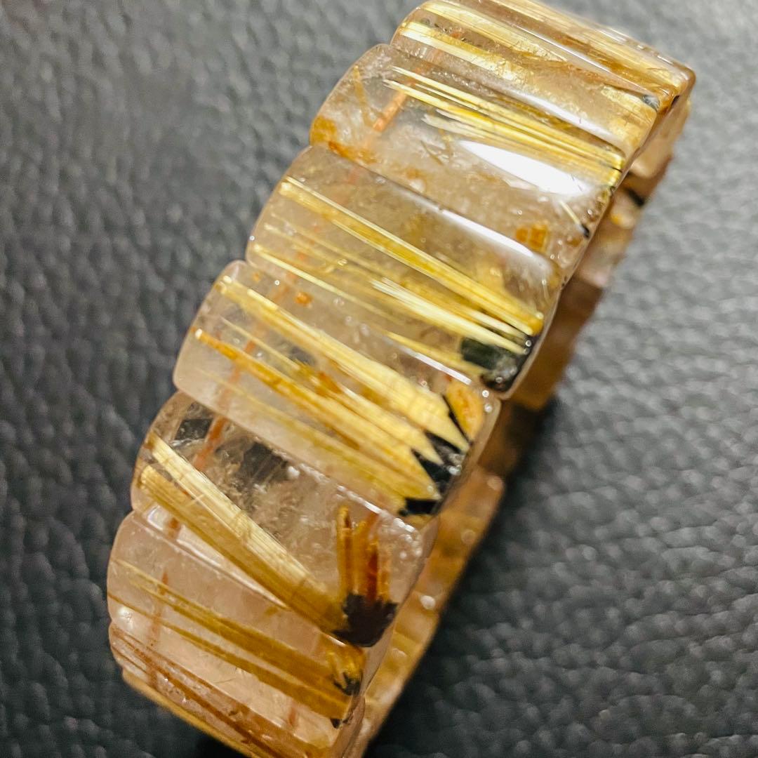 太陽放射タイチンルチルバングル✩☪パワーストーン　天然石