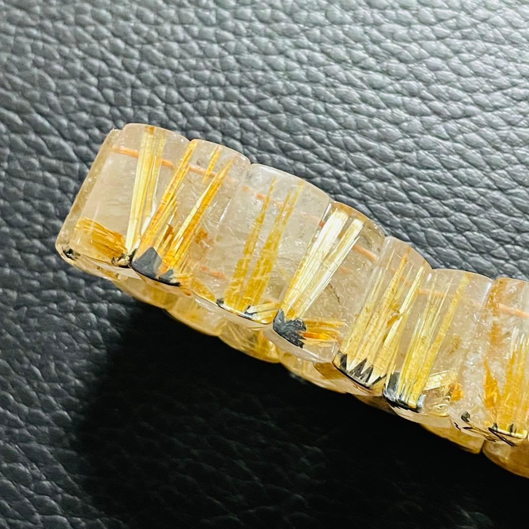 太陽放射タイチンルチルバングル✩☪パワーストーン　天然石