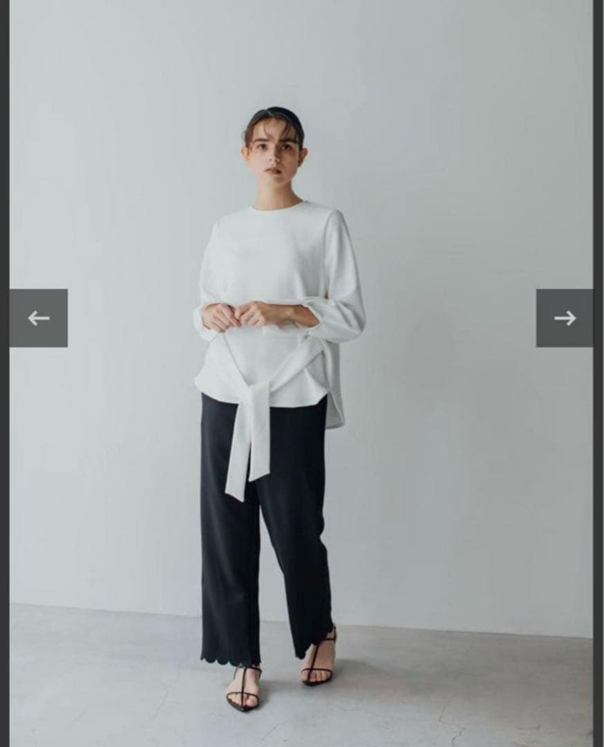 ella_selectshop　corduroy ribbon pullover