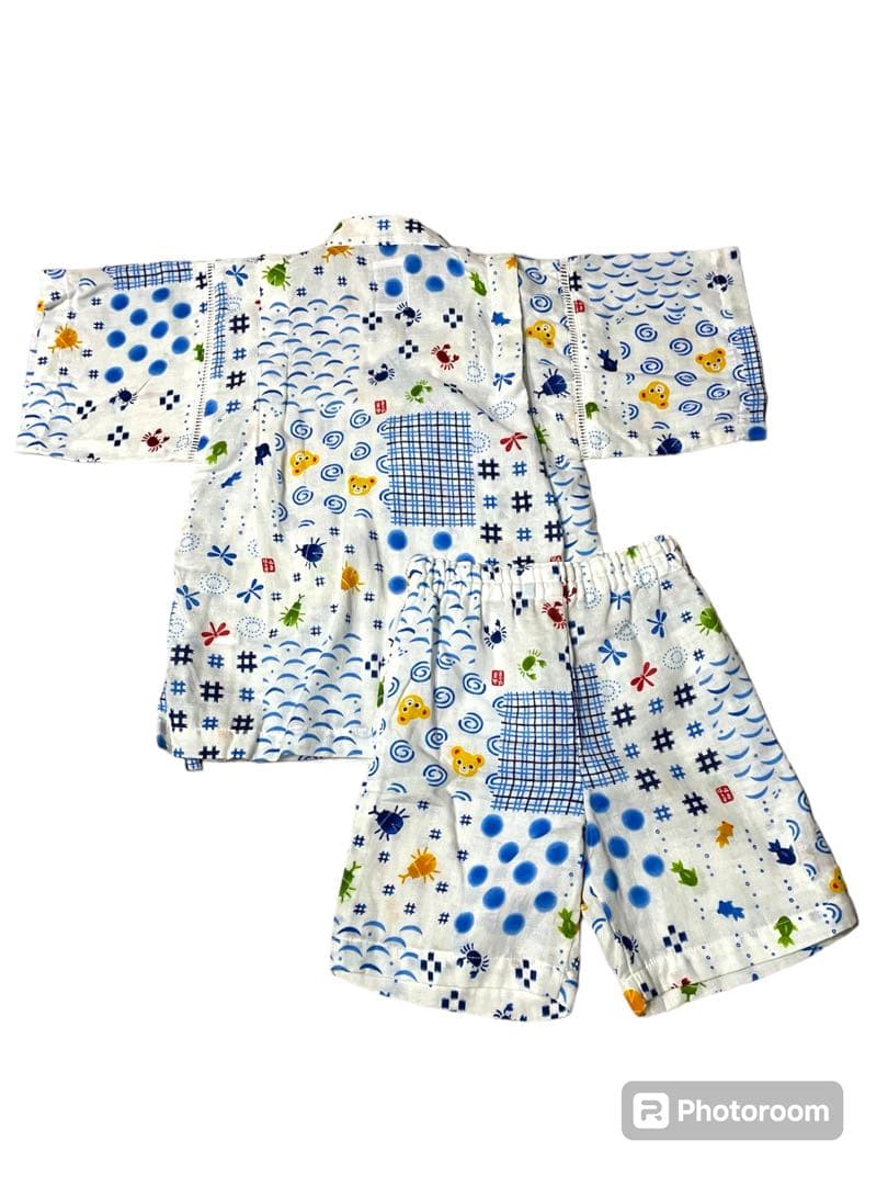 【新品・未使用】miki HOUSE 甚平（パッチワーク柄）