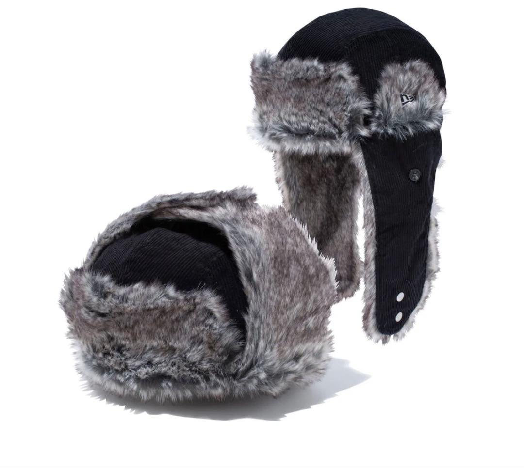 NEW ERA ロゴフライトキャップ トラッパー コーデュロイ