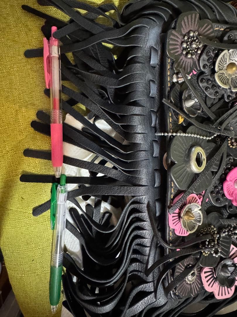 COACH ティーローズ フリンジ ディンキー ショルダーバッグ