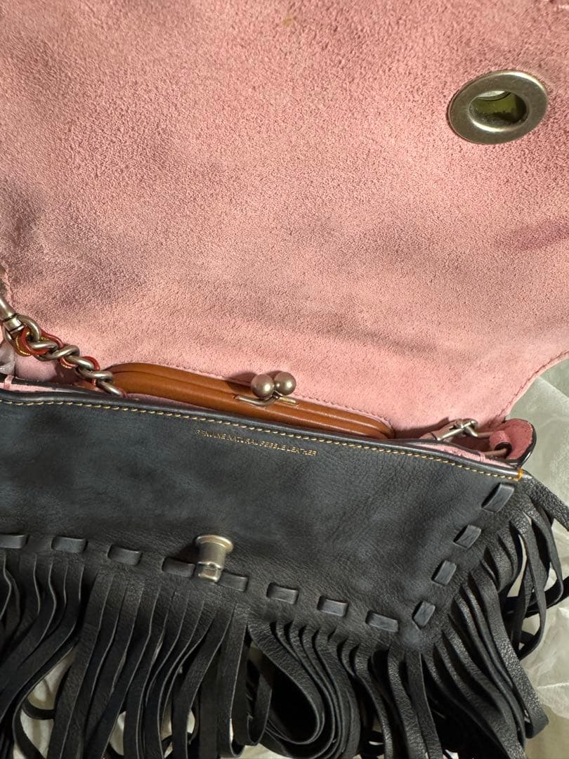 COACH ティーローズ フリンジ ディンキー ショルダーバッグ