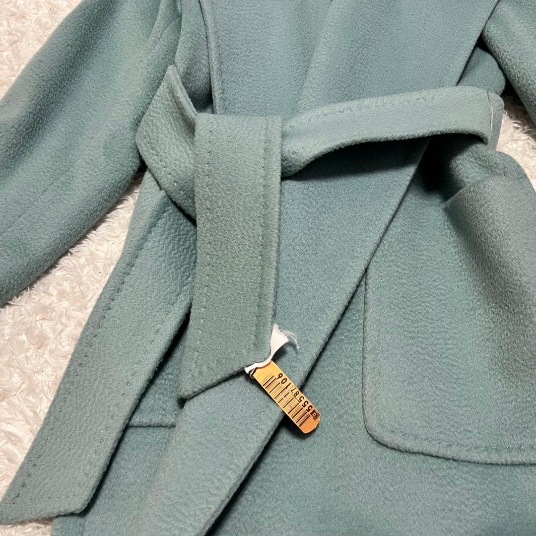 美品 マックスマーラ 白タグ リアルト ベルテットコート Aライン キャメルヘア