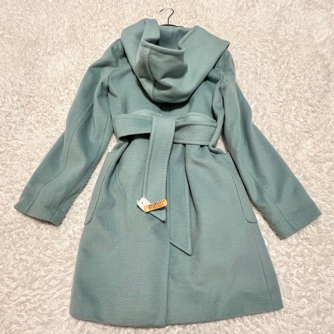 美品 マックスマーラ 白タグ リアルト ベルテットコート Aライン キャメルヘア