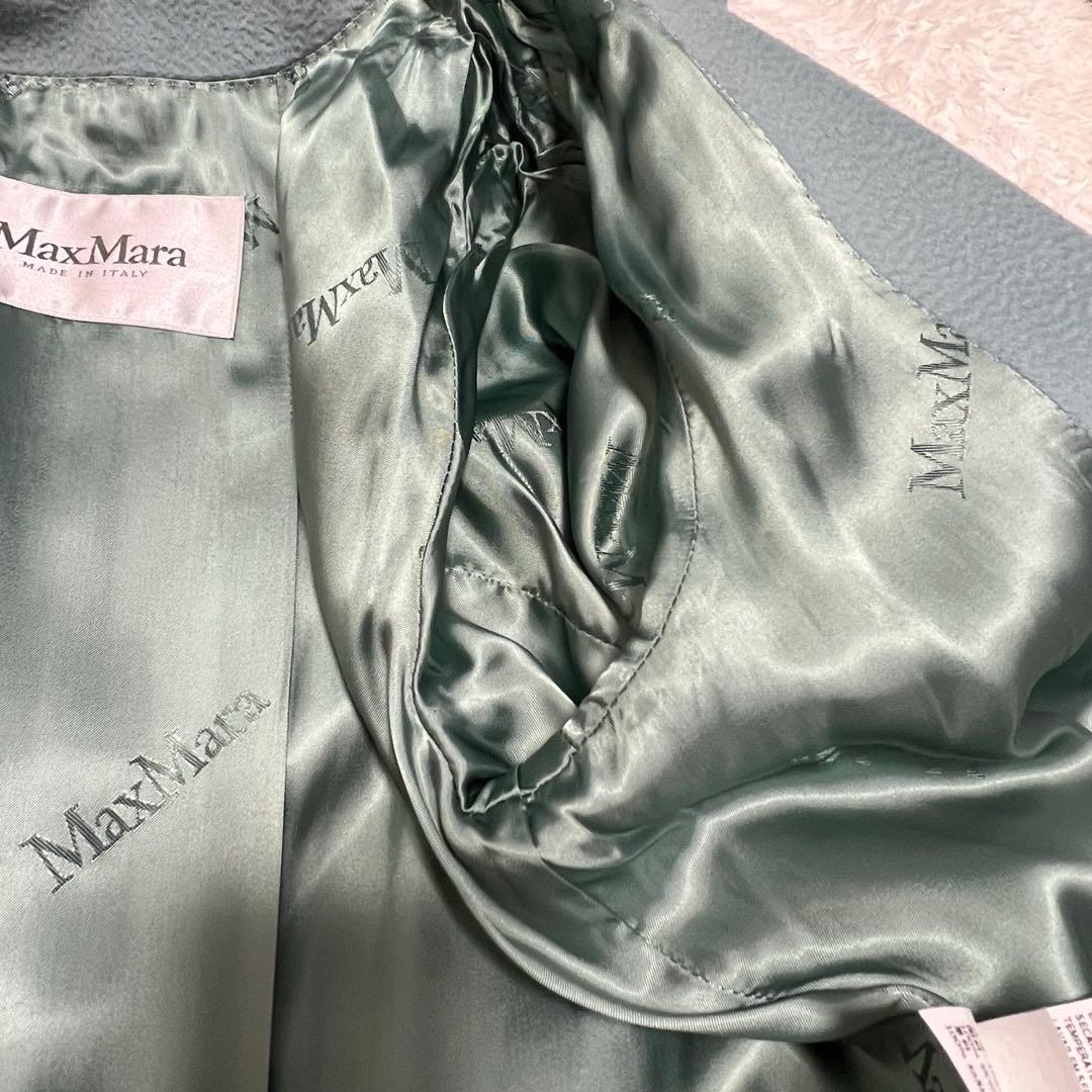 美品 マックスマーラ 白タグ リアルト ベルテットコート Aライン キャメルヘア