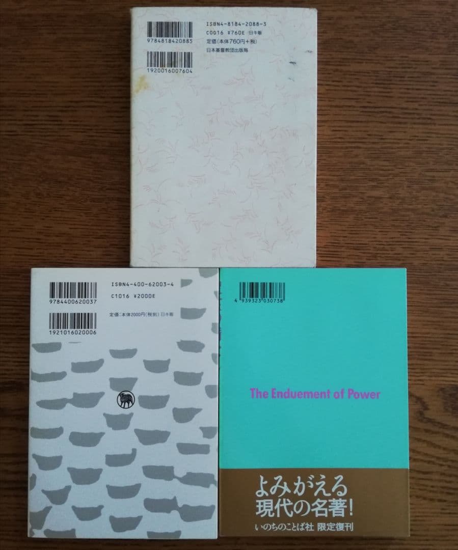 神学の重要書「聖霊の満たし」「朝の祈り夜の祈り」「キリストにならいて」3冊