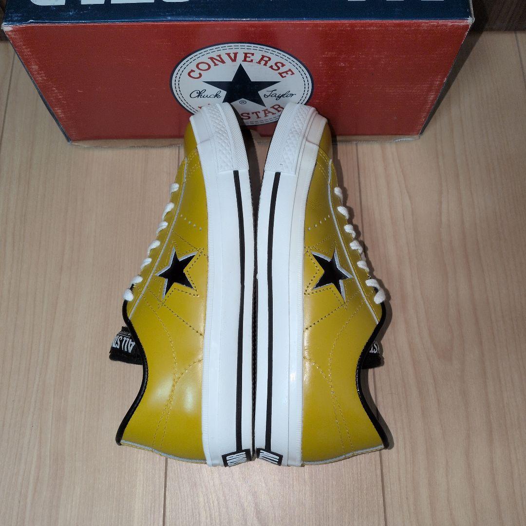 【US4.5】ワンスター　 マスタード×黒　 レザー one star　黄色