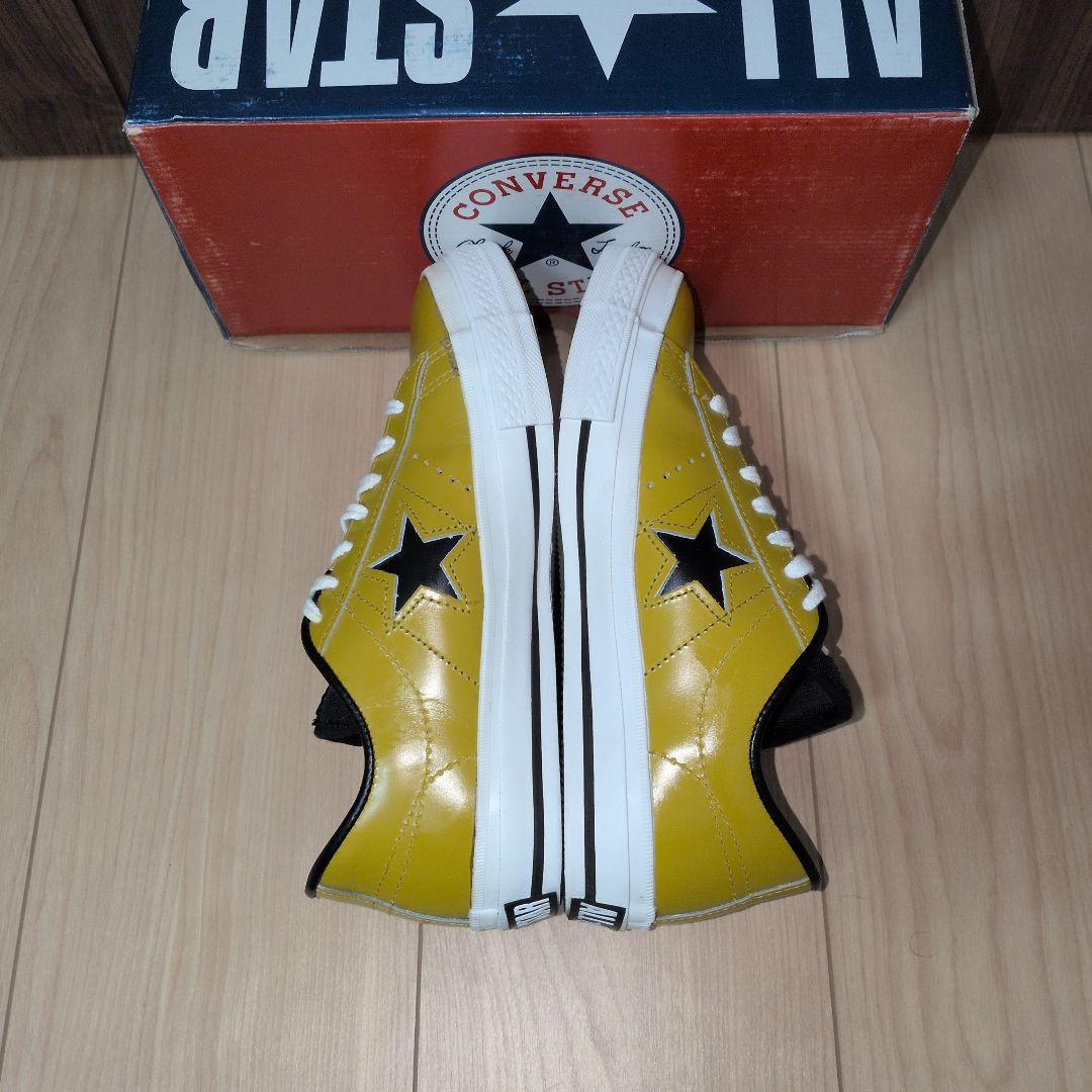 【US4.5】ワンスター　 マスタード×黒　 レザー one star　黄色