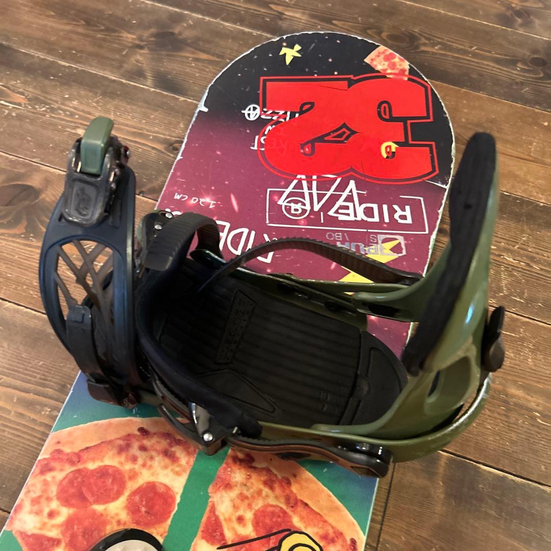 スノーボード120センチ、ビンディング　2点セットWAXがけ&軽くエッジ研磨済み