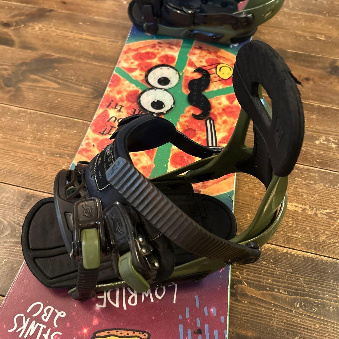スノーボード120センチ、ビンディング　2点セットWAXがけ&軽くエッジ研磨済み