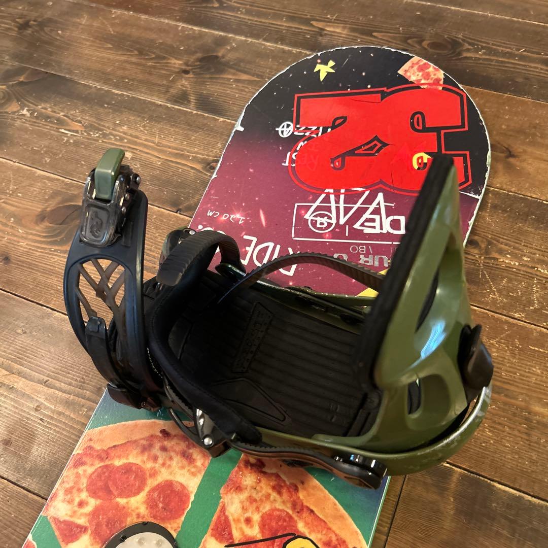 スノーボード120センチ、ビンディング　2点セットWAXがけ&軽くエッジ研磨済み