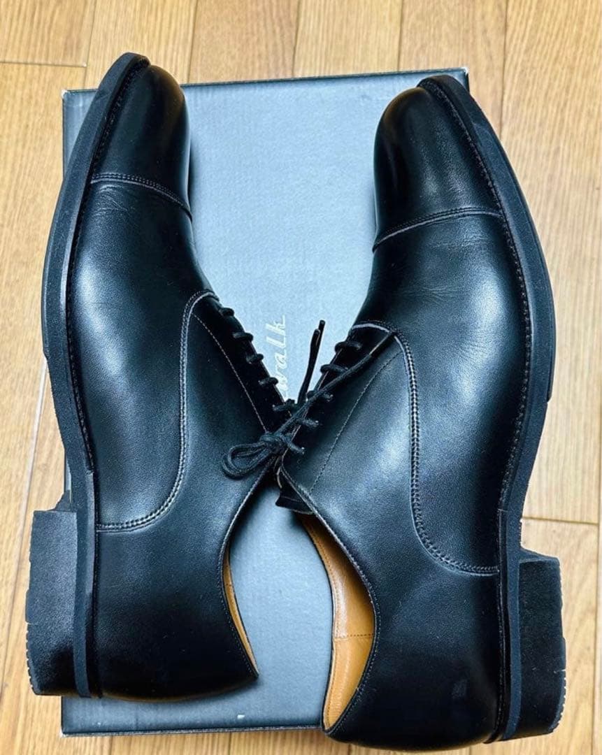 新品❗️日本限定アシックスランウォーク813Rドレスシューズ黒3E牛革27.5cm