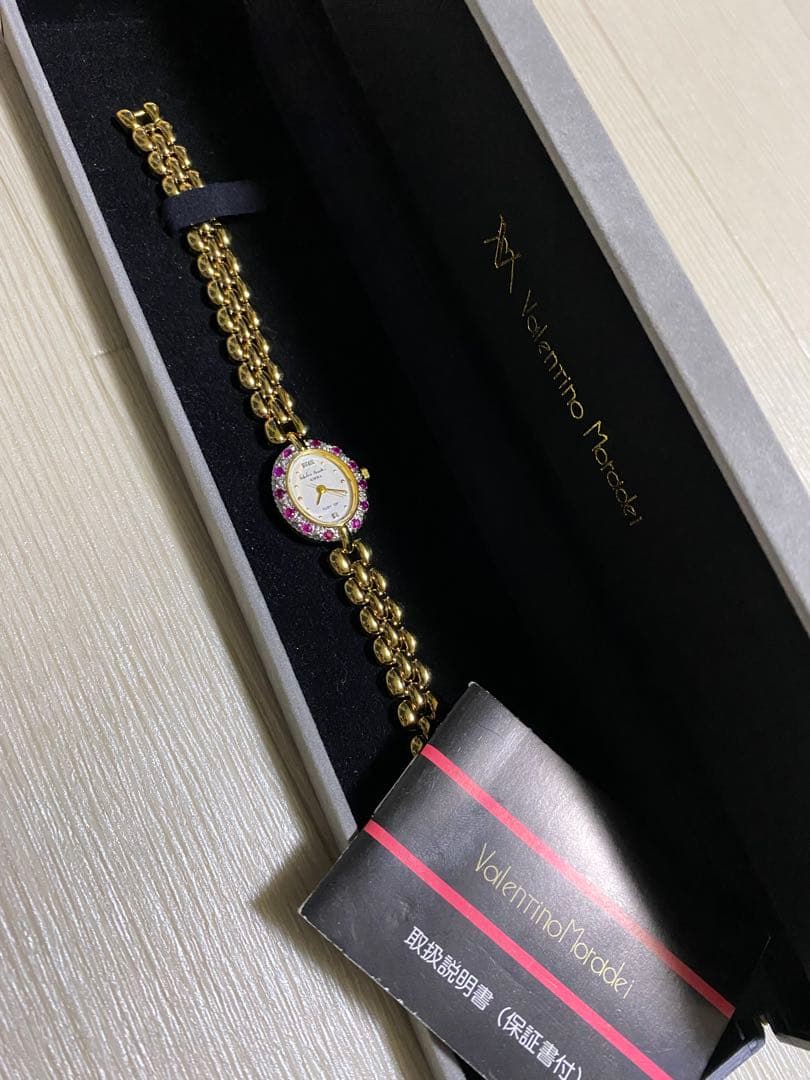 Valentino Moradi ゴールド ルビー12石 腕時計