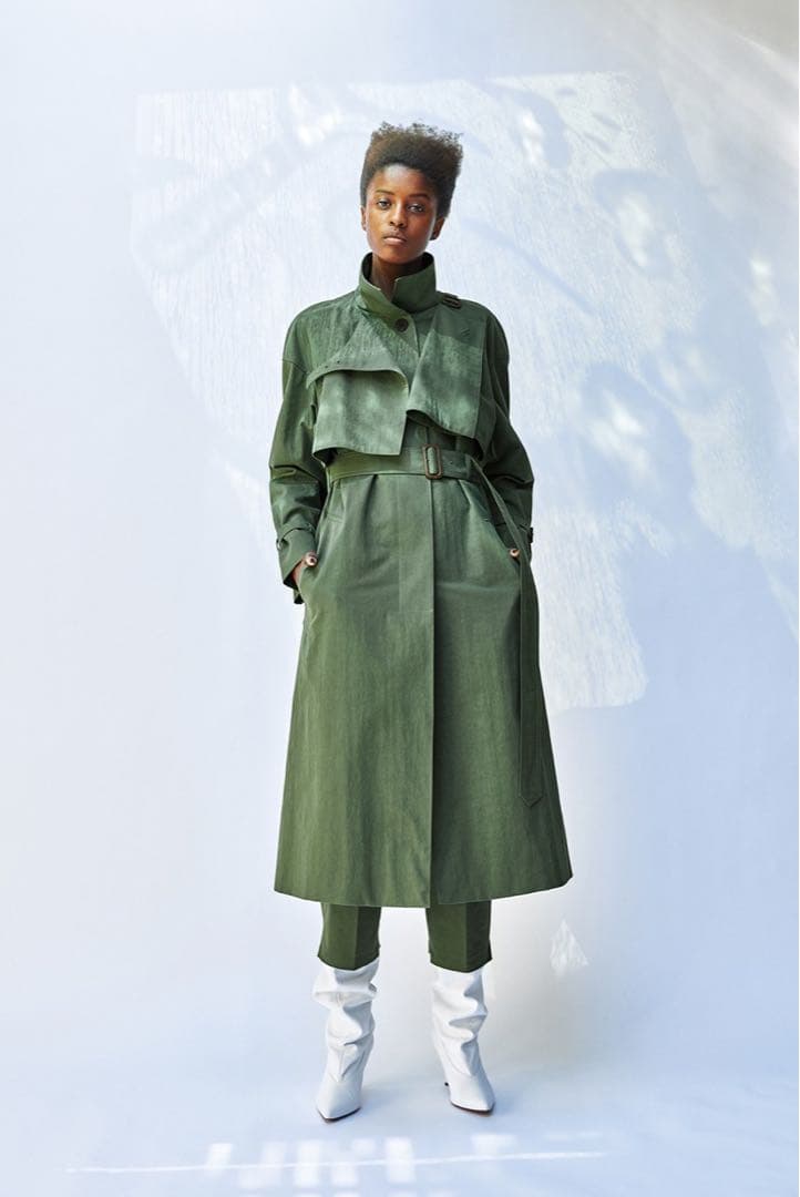 定価132000円 アクアスキュータム コットンナイロン ビッグシルエットコート