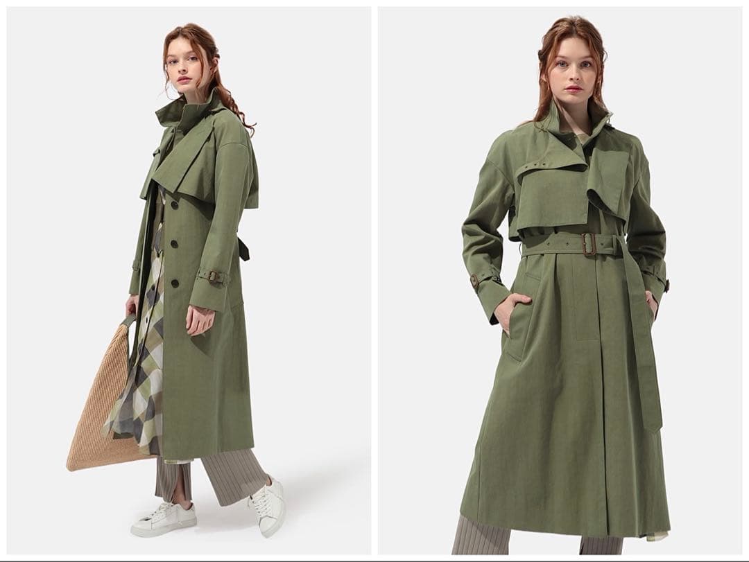 定価132000円 アクアスキュータム コットンナイロン ビッグシルエットコート