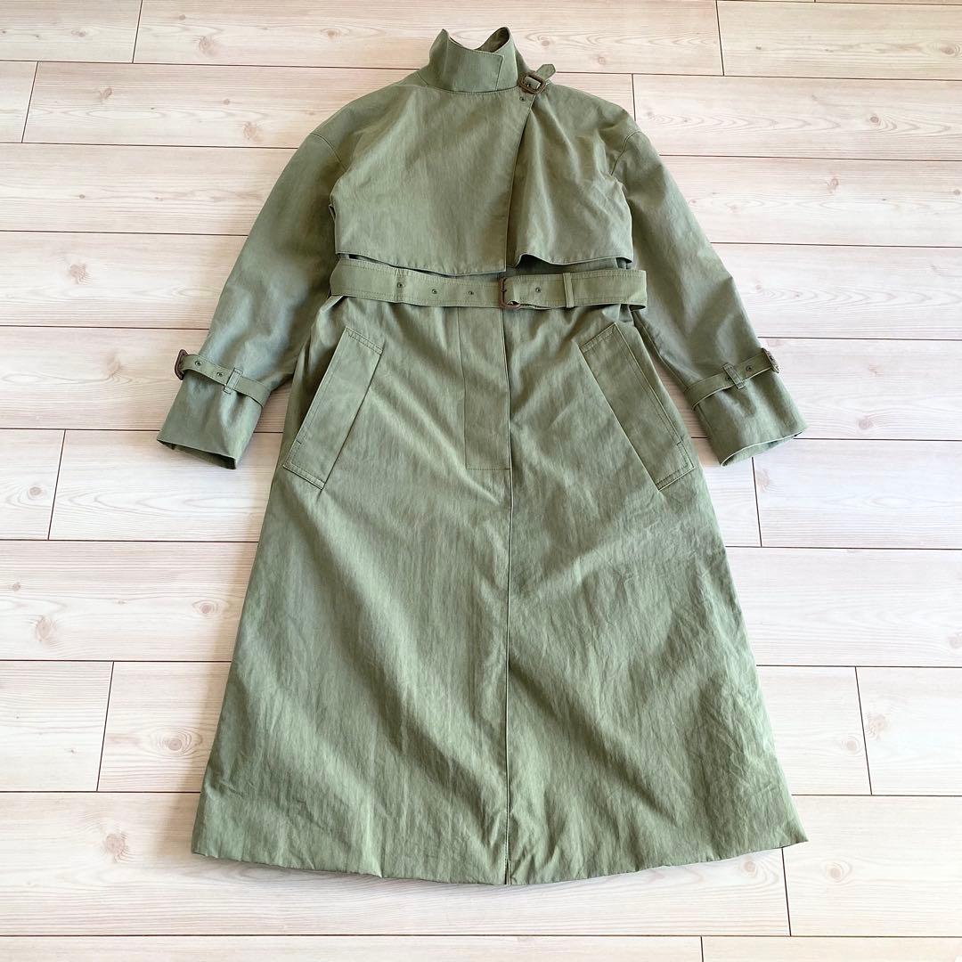 定価132000円 アクアスキュータム コットンナイロン ビッグシルエットコート