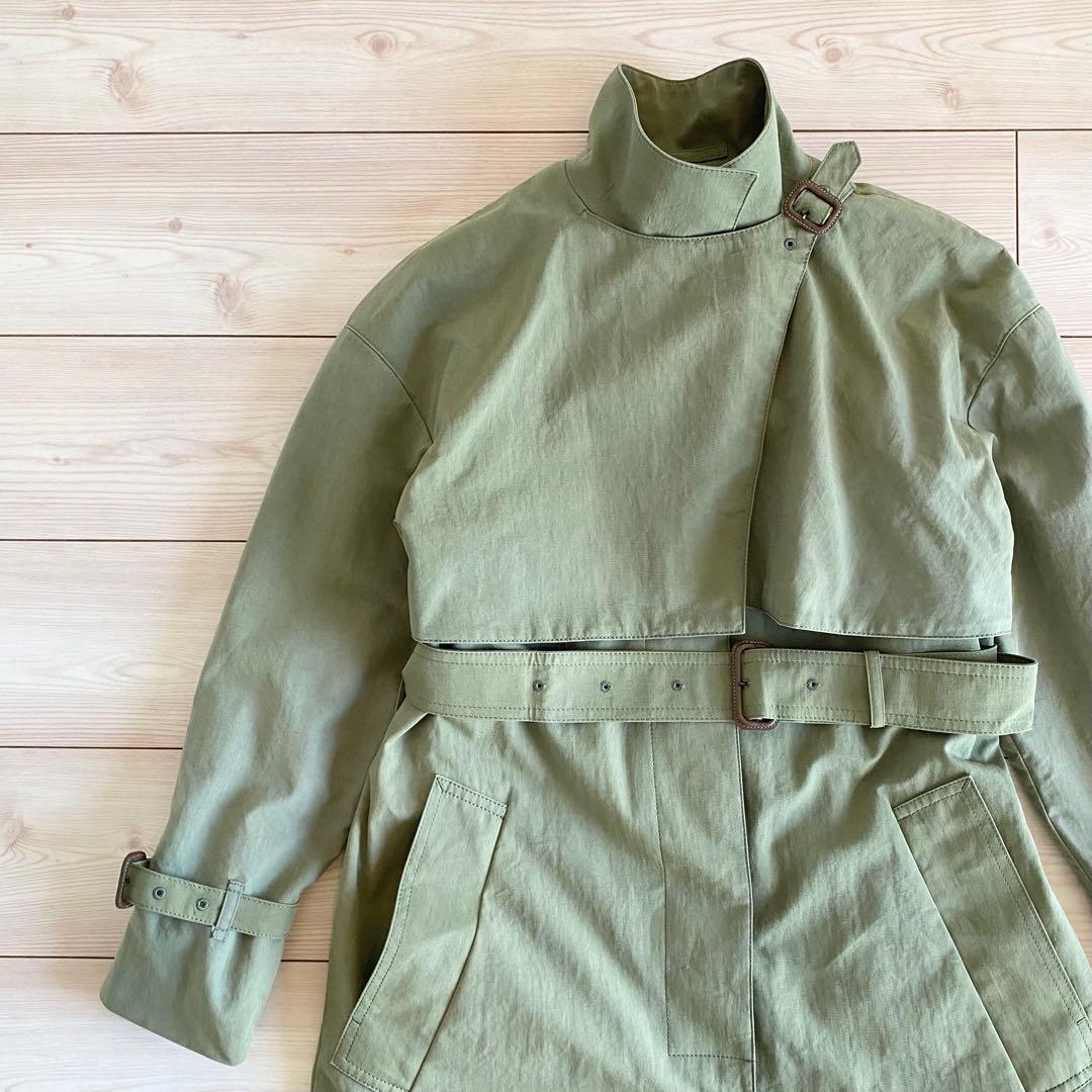 定価132000円 アクアスキュータム コットンナイロン ビッグシルエットコート