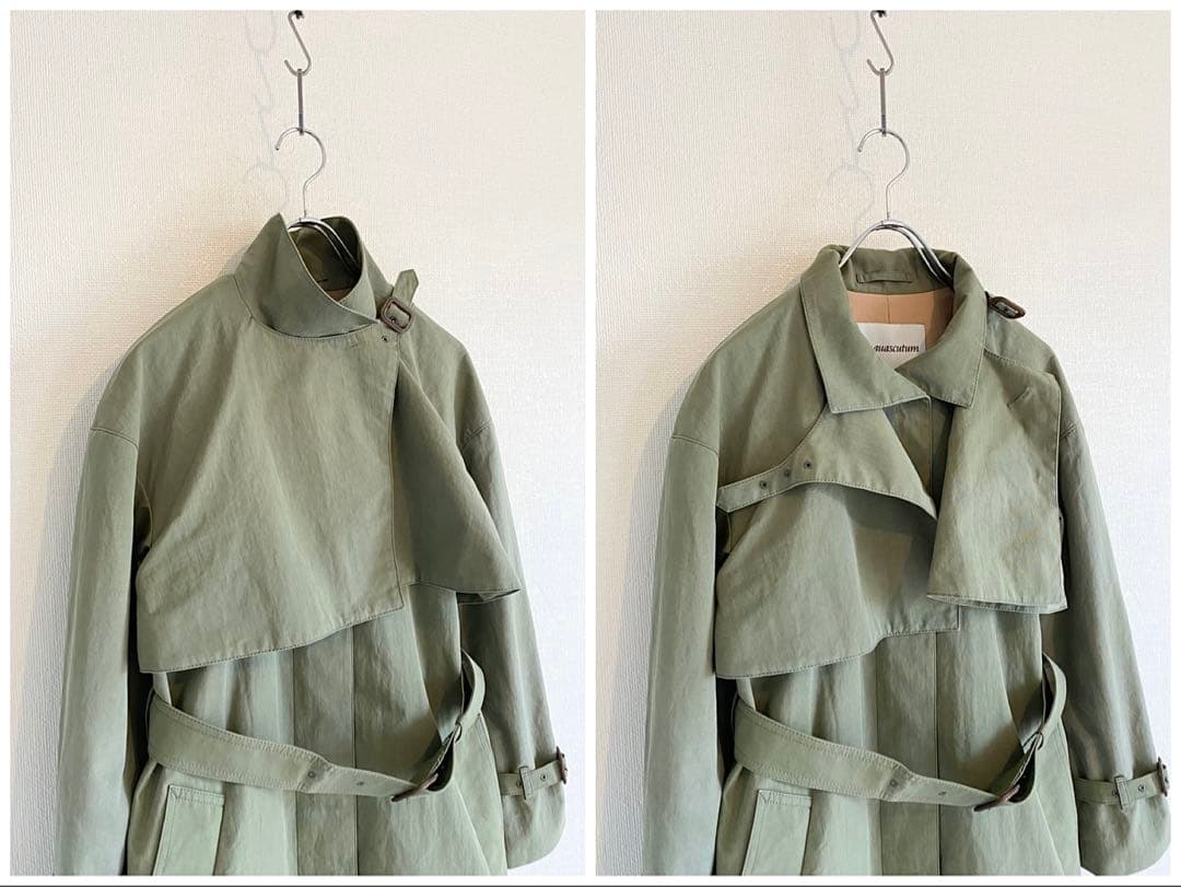 定価132000円 アクアスキュータム コットンナイロン ビッグシルエットコート