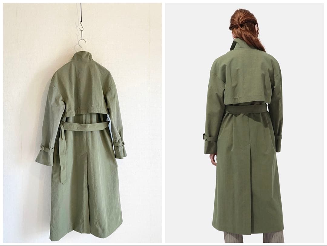 定価132000円 アクアスキュータム コットンナイロン ビッグシルエットコート