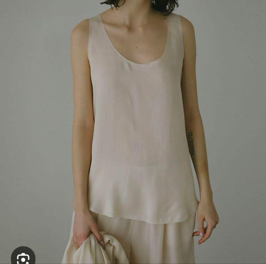 カットオフキュプラタンクトップ　ホワイト