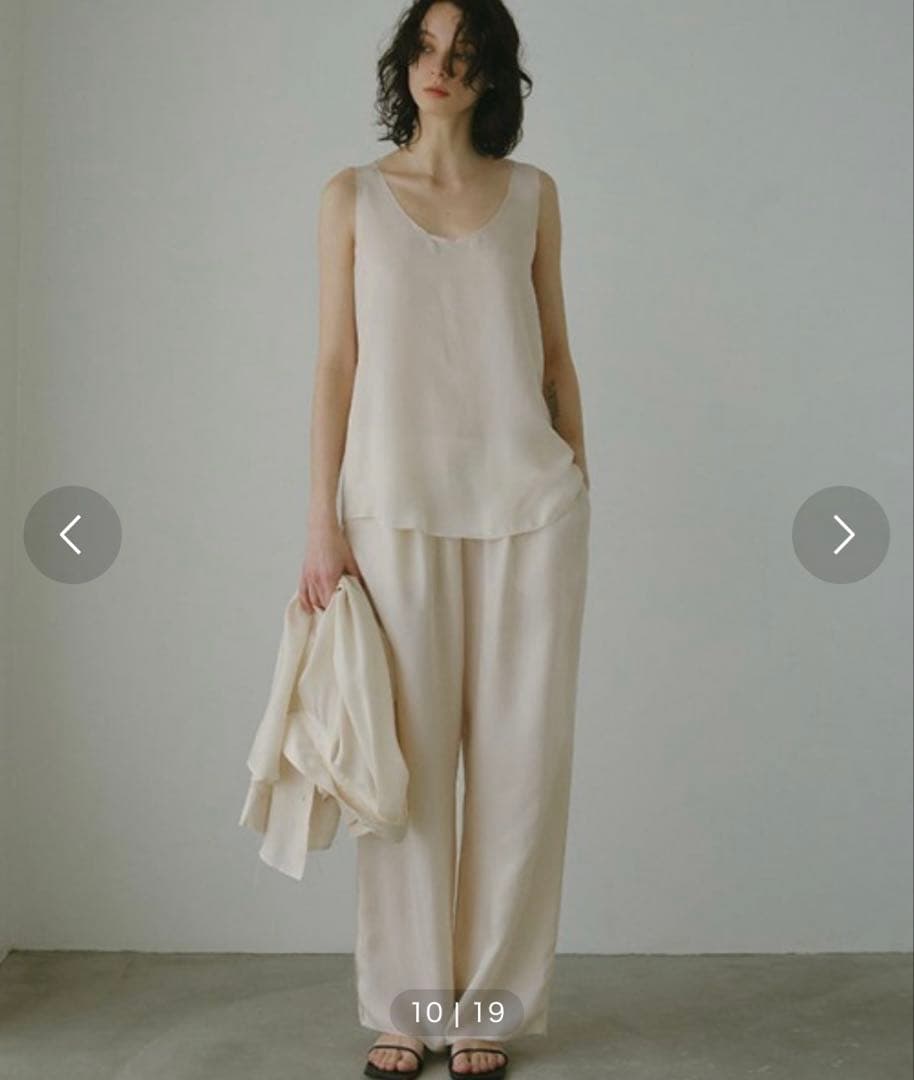 カットオフキュプラタンクトップ　ホワイト