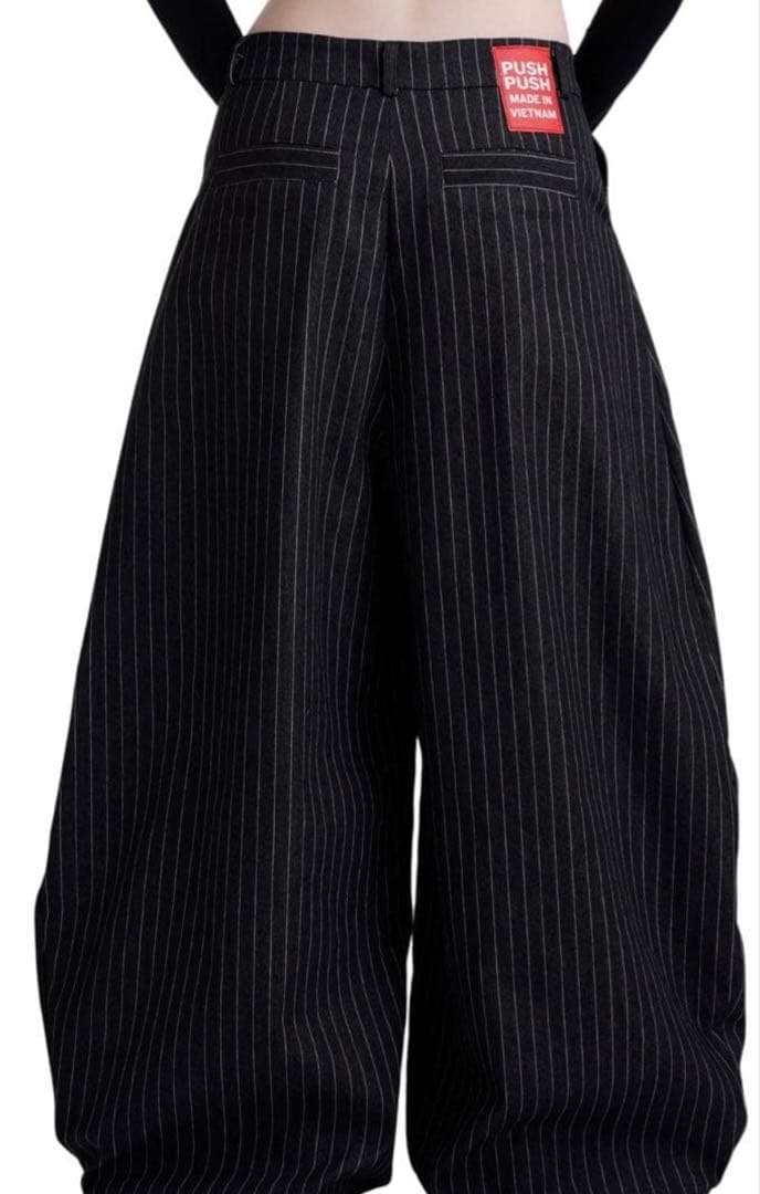 カ*ズ様 PUSH PUSH ストライプ ワイドパンツ