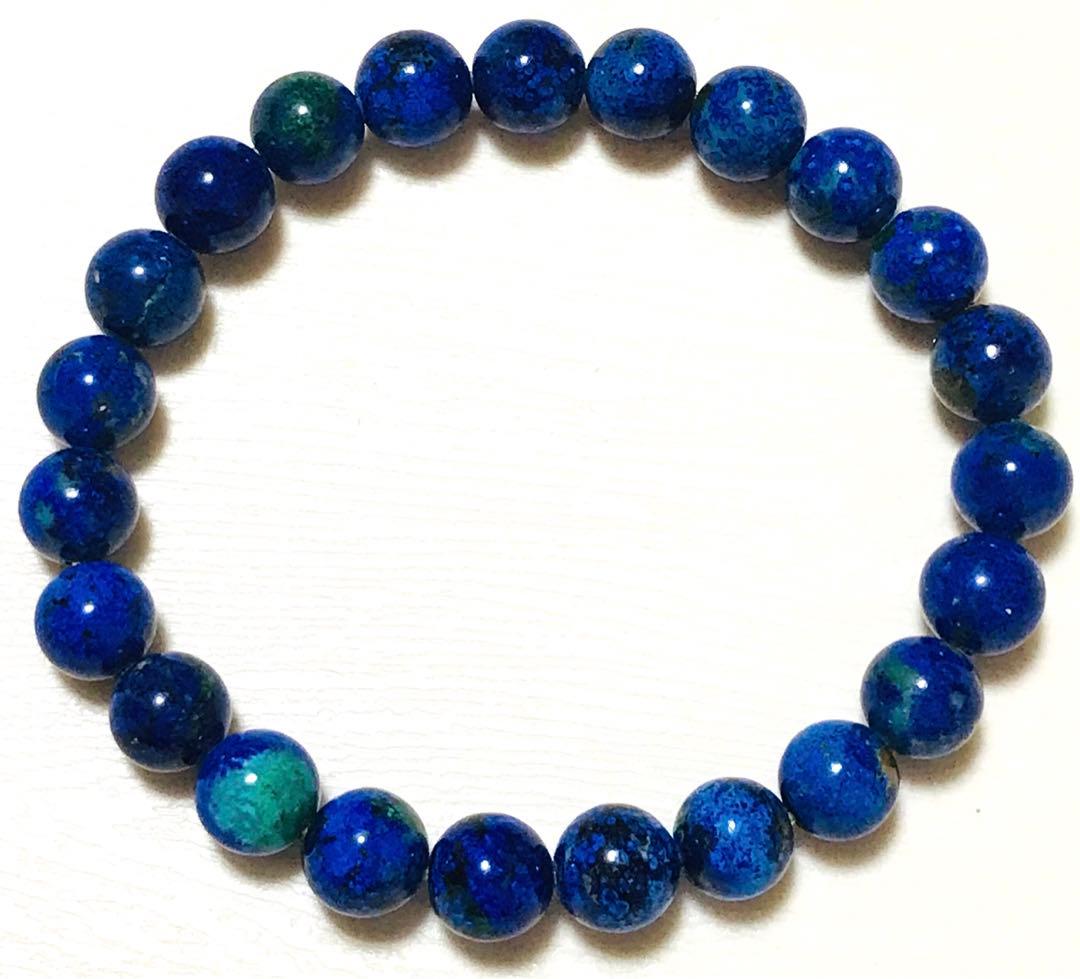 高品質　コンゴ産　アズロマラカイト　ブレスレット　天然石　アズライト　マラカイト