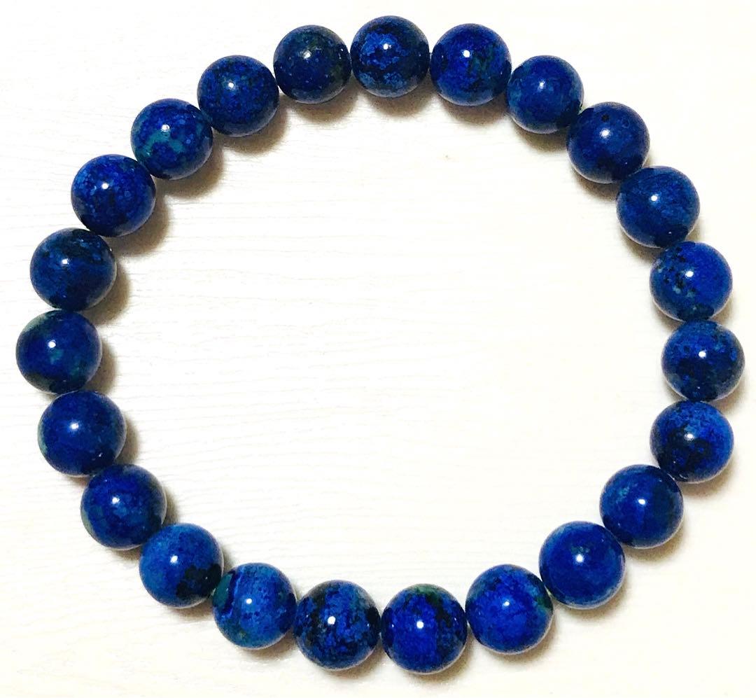 高品質　コンゴ産　アズロマラカイト　ブレスレット　天然石　アズライト　マラカイト