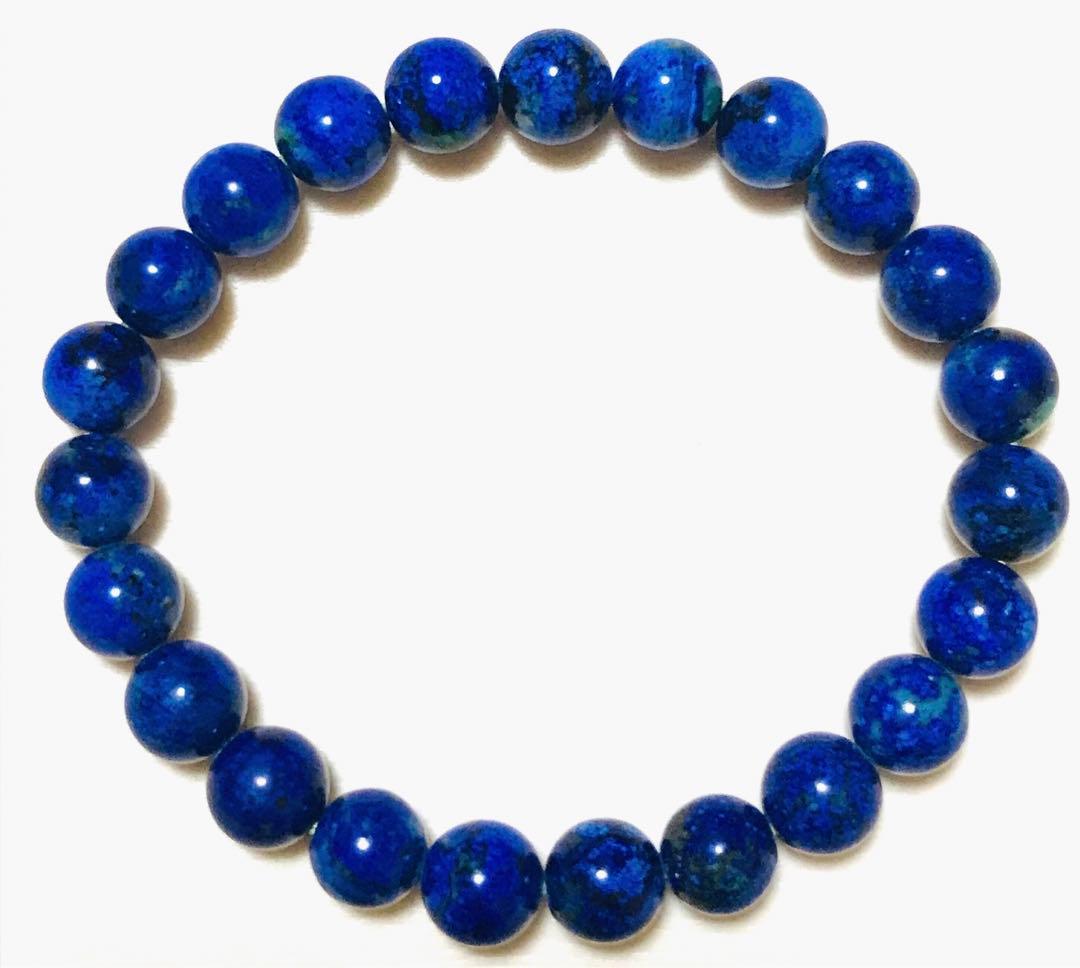 高品質　コンゴ産　アズロマラカイト　ブレスレット　天然石　アズライト　マラカイト